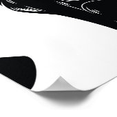 トロピカルオレンジグレー:ヴィンテージパターン ポスター (角)