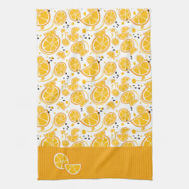 トロピカルオレンジスライスウェッジシトラスサマーフルーツ キッチンタオル