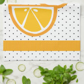 トロピカルオレンジスライスウェッジシトラスサマーフルーツ キッチンタオル (折り畳み)