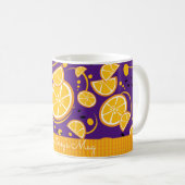 トロピカルオレンジスライスウェッジシトラスサマーフルーツ コーヒーマグカップ (正面右)