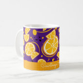 トロピカルオレンジスライスウェッジシトラスサマーフルーツ コーヒーマグカップ (正面左)