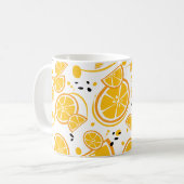 トロピカルオレンジスライスウェッジシトラスサマーフルーツ コーヒーマグカップ (正面左)