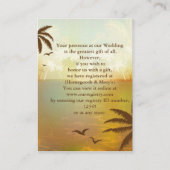 トロピカルオレンジビーチギフト登録カード エンクロージャーカード (裏面)