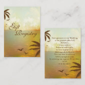 トロピカルオレンジビーチギフト登録カード エンクロージャーカード (正面/裏面)