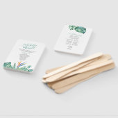 トロピカルオレンジフラワー結婚式 プログラムファン ハンドファン (組立なし)