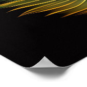 トロピカルオレンジフローラアートワーク ポスター (角)