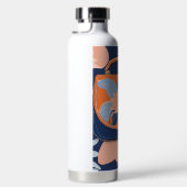 トロピカルオレンジブルーAIアート ウォーターボトル (右面)