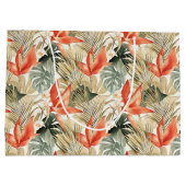 トロピカルオレンジ アンセリウム 花 ブライダルシャワー ラージペーパーバッグ (裏面)