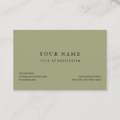 トロピカルオレンジ&フラワーウォーターカラーパターン 名刺 (裏面)