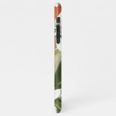 トロピカルオレンジ&フラワーウォーターカラーパターン iPhoneケース (左側)