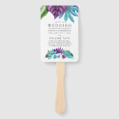 トロピカルオーキズ幾何結婚式 プログラム ハンドファン (正面)