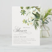 トロピカルオーキッドパームブライダルシャワー招待状 サンキューカード (スタンド正面)