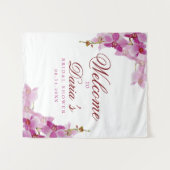 トロピカルオーキッドフォトドロップ タペストリー (正面(横))