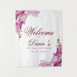 トロピカルオーキッドフォトドロップ タペストリー