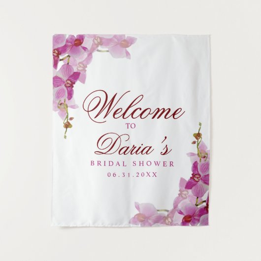 トロピカルオーキッドフォトドロップ タペストリー (正面)