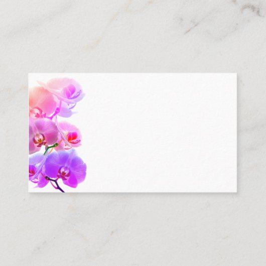 トロピカルオーキッドフラワーズフロリスト子供部屋 名刺 (裏面)