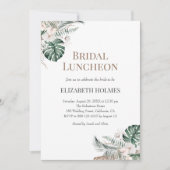 トロピカルオーキッドモンステラブライダルルンチョン 招待状 (正面)