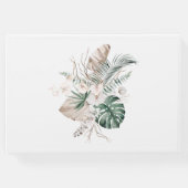 トロピカルオーキッドモンステ結婚ラズゲストブック ゲストブック (裏面)