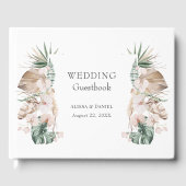 トロピカルオーキッドモンステ結婚ラズゲストブック ゲストブック (正面)