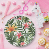 トロピカルオーキッド紙プレート ペーパープレート (パーティー)