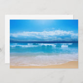 トロピカルオーシャンビュー招待状 招待状 (正面/裏面)