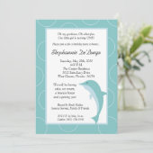 トロピカルオceanイルカの5x7誕生日パーティー招待状 招待状 (スタンド正面)