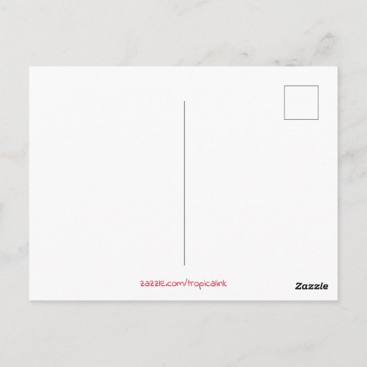 トロピカルカウアイハワイアンアイランドシーコースト ポストカード (裏面)