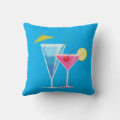 トロピカルカクテルサマーピローオンブルー クッション (裏面)