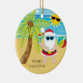 トロピカルカクテルサンタハワイアンクリスマス セラミックオーナメント (右)