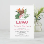 トロピカルカクテルフローラルアウ(ハワイ式宴会)ブライダルシャワー 招待状 (スタンド正面)