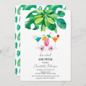 トロピカルカクテルブライダルシャワー 招待状 (正面/裏面)