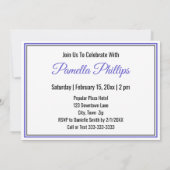 トロピカルカクテル傘45th誕生日招待状 招待状 (裏面)