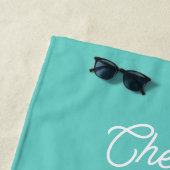 トロピカルカクテル名前をカスタムする ビーチタオル (インサイチュ)