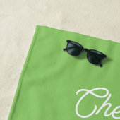 トロピカルカクテル名前をカスタムする ビーチタオル (インサイチュ)