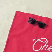 トロピカルカクテル名前をカスタムする ビーチタオル (インサイチュ)