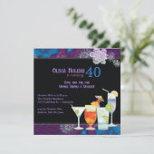 トロピカルカクテル40th誕生日パーティー 招待状 (スタンド正面)