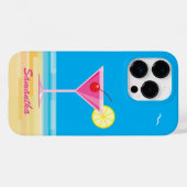 トロピカルカクテル&ビーチ Case-Mate iPhoneケース (裏面 (横))