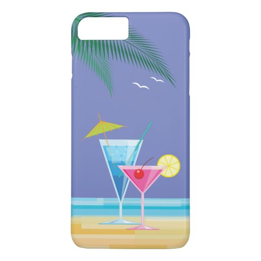 トロピカルカクテル iPhone 7 Plus ケース - 紫 Case-Mate iPhoneケース (裏面)