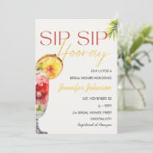 トロピカルカクテルsipホレーブライダルシャワー 招待状 (スタンド正面)