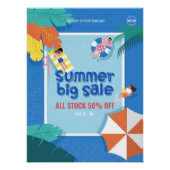 トロピカルカスタムサマービッグセールビジネス広告 ポスター (正面)