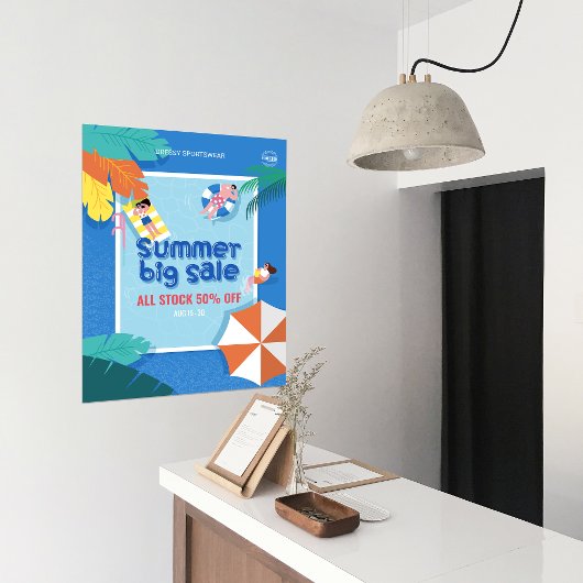 トロピカルカスタムサマービッグセールビジネス広告 ポスター