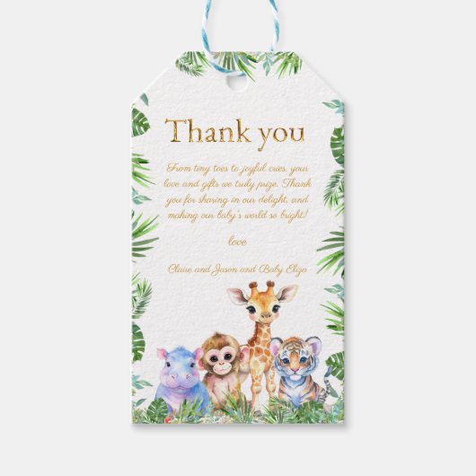 トロピカルカスタムジャングルキレーフタイガー ギフトタグ (正面)