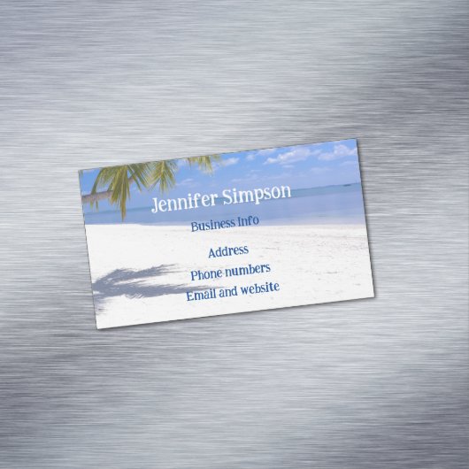 トロピカルカスタムビーチ海ヤシの木 マグネット名刺 (インサイチュ)