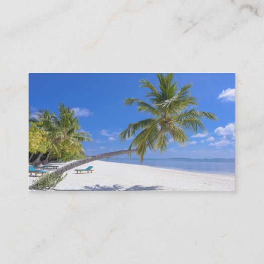 トロピカルカスタムビーチ海ヤシの木 名刺 (裏面)