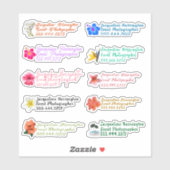 トロピカルカスタムフラワーズカットビニールシール シール (シート)