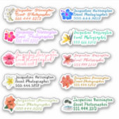 トロピカルカスタムフラワーズカットビニールシール シール (正面)