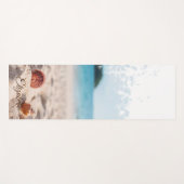 トロピカルカッコいいビーチサンドシーシェル ヨガマット (正面(横))