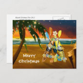 トロピカルカヤッククリスマスツリー シーズンポストカード (正面/裏面)
