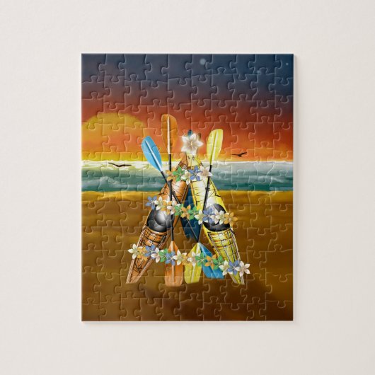 トロピカルカヤッククリスマスツリー ジグソーパズル (縦)