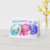 トロピカルカラフルカクテルアンブレラテンプレート カード (黄色い花)